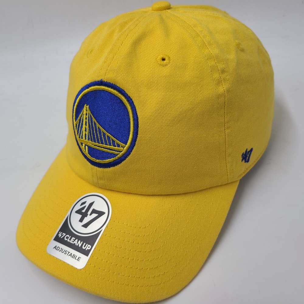 Golden State Warriors Hat Strapback 47 Brand Clean Up Yellow Blue NBA Logo Men